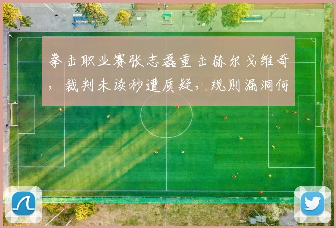 拳击职业赛张志磊重击赫尔戈维奇，裁判未读秒遭质疑，规则漏洞何时修补？
